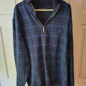 Nautica Quarter-Zip Window Pane Sweater